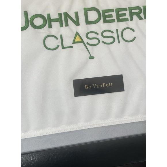 Bo VanPelt Signed PGA TOUR TPC DEERE RUN JOHN DEERE CLASSIC PIN FLAG Framed - Picture 5 of 10